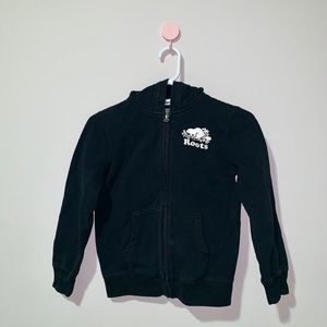 Boys Roots Black Original Full Zip Hoody